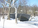 Across the stone bridge